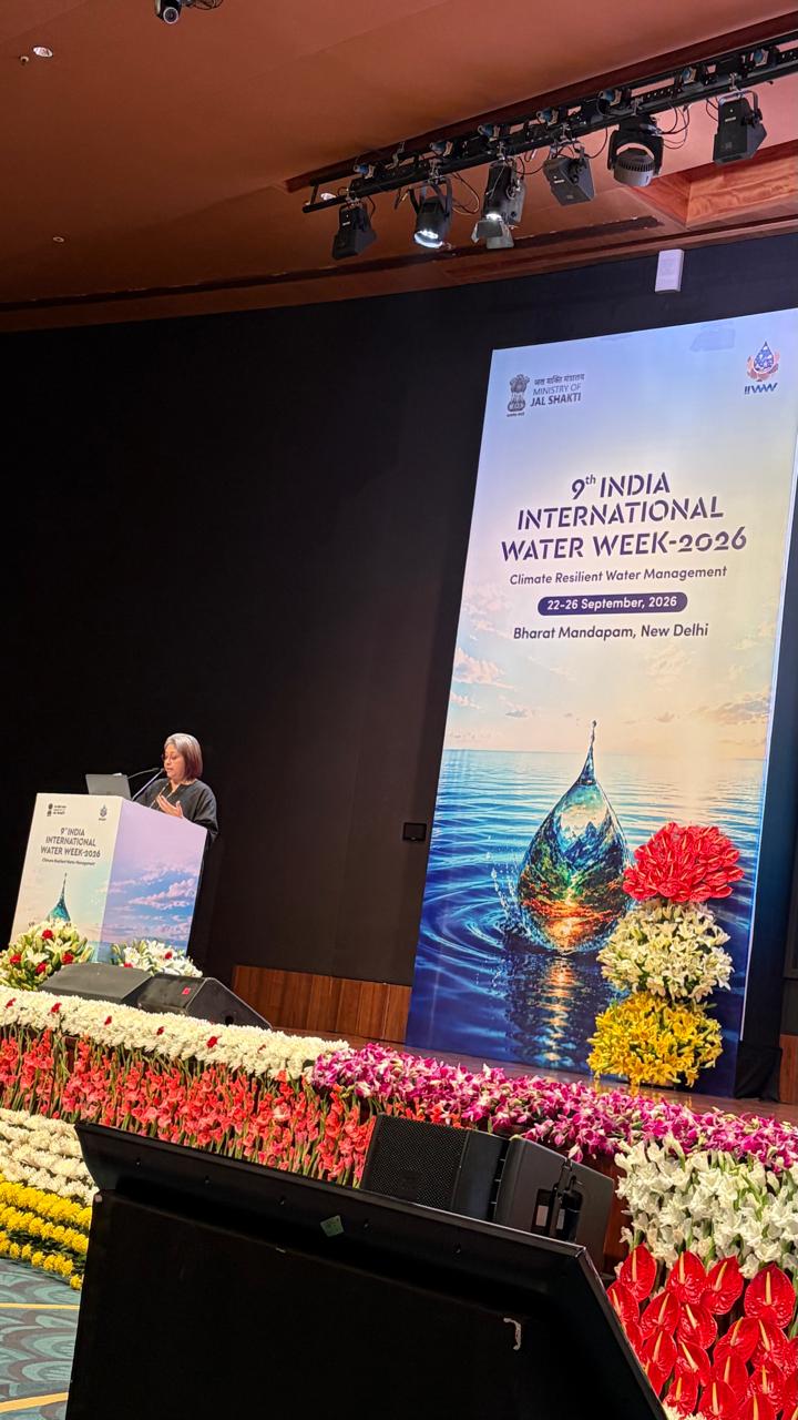 Prof. Anamika Barua at International Water Week 2026, New Delhi, India, sharing insights and contributing to conversations on sustainable water management, climate resilience, and the future of water governance.